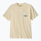 Herren T-Shirt Patagonia Midweight '95 Oval Logo Pocket Tee undyed natural