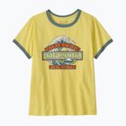 Damen T-Shirt Patagonia Great Waves Ringer Tee lemon zest