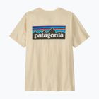 Herren T-Shirt Patagonia P-6 Logo undyed natural