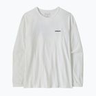 Damen-Longsleeve Patagonia P-6 Logo Responsibili-Tee LS fiber white