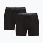 Thermo-Boxershorts für Herren Icebreaker Merino 150 Anatomica Boxers wFly 2 Pack black