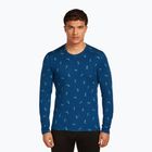 Herren Thermoaktivshirt icebreaker Merino 200 Oasis Crewe Snow Day atlantis/topaz/aop