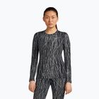 Damen Trekking-Longsleeve Icebreaker Merino 260 Tech Vertex Crewe Delta Lines AOP black/snow/j