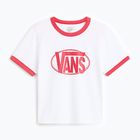 Damen T-Shirt Vans Center Chest Ringer Tee white