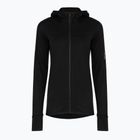 Damen-Trekkingsweatshirt Icebreaker Merino 300 Realfleece Descender Zip Hoodie black