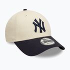 New Era Colourblock 9Forty New York Yankees Baseballkappe hellbeige