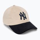 Neue Era Block Cord 9Twenty New York Yankees Baseballmütze hellbeige