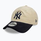 Neue Era Block Cord 9Twenty New York Yankees Baseballmütze hellbeige