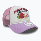 Neue Ära Obst Grafiken Trucker New York Yankees dunkel rosa Baseballmütze