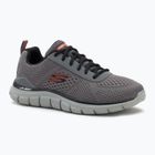 Herren Schuhe Skechers Track Leshur charcoal/orange