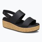 Crocs Brooklyn Cork Low Wedge Damen Sandalen schwarz/schwarz