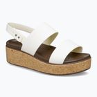 Crocs Brooklyn Cork Low Wedge Damen Kreide Sandalen