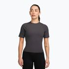 Damen-T-Shirt Nike Zenvy Rib Dri-Fit thunder grey/white