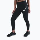 Damen-Laufleggings Nike Tempo Swoosh Run High-Waisted 7/8 black/white