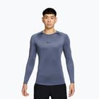 Herren Trainings-Longsleeve Nike Pro Dri-Fit Tight Fitness diffused blue/black