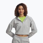 Damen-Sweatshirt Under Armour Rival Fleece Piped HZ Hoodie mod gray light heather/white