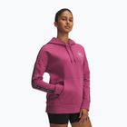Damen-Hoodie Under Armour Icon Fleece Taped Hoody fuchsia dusk/white