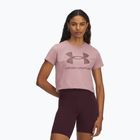 Damen Trainingsshirt Under Armour Rival Logo tourmaline pink/maroon mist