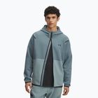 Hoodie Sweatshirt Herren Under Armour Unstoppable Fleece Full Zip HD jasper blue/serpentine/black