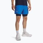 Herren-Laufshorts Under Armour Launch 5" 2in1 blue atlantis/washed navy/reflective