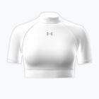 Damen Trainingsshirt Under Armour HeatGear Crop Mock white/halo gray