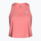 Damen-Trainings-Tanktop Under Armour Tech Sport Mesh Crop Tank posh pink/white