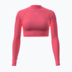 Damen Trainings-Longsleeve Under Armour HeatGear Cropped Mockneck bittersweet pink/posh pink