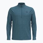Herren Longsleeve Under Armour Tech Textured 1/2 Zip boundless blue/black