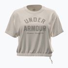 Damen-Trainings-T-Shirt Under Armour Bungee Hem Tee summit white/khaki base