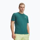 Herren Trainings-T-Shirt Under Armour Tech Taping rack green/fade green