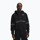 Herrenpullover Under Armour Icon Fleece Taped Full Zip ultimate black/white