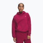 Damenpullover Under Armour Icon Fleece Hoodie claret/white