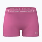 Damen Trainingsshorts Under Armour HeatGear Shorty pink frenzy/prime pink