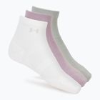 Damensocken Under Armour Vanish 3 Pack mauve pink/titanium/purple echo