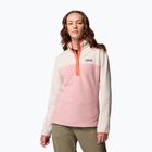 Damenfleecejacke Columbia Benton Springs 1/2 Snap eraser pink/dark stone/tuscan