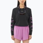 Damen-Lauf-Longsleeve Salomon Shakeout Core deep black