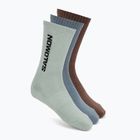 Socken Salomon Everyday Crew 3 pack stormy weather/sea foam/mustang