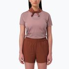Damen-Laufshirt Salomon Sense Aero GFX Tee SS antler/chocolate fondant
