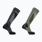Skisocken Salomon S/Access 2-Pack anthracite/deep lichen green