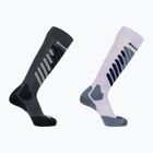 Skisocken Salomon S/Access 2-Pack anthracite/sweet lavender