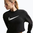 Damen Trainingssweatshirt Nike Pro Dri-Fit Crew Neck black/metallic silver/white