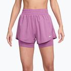 Damen-Shorts Nike One Dri-Fit High-Waisted 3" 2In1 light magenta/white