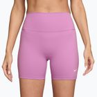 Damen-Shorts Nike One High-Waisted Biker 5" light magenta/white