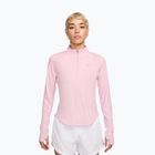 Damen-Lauf-Langarmshirt Nike Tempo Swoosh Run Dri-Fit 1/4-Zip pink foam/white
