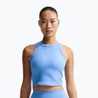 Damen-T-Shirt Nike One Fitted Dri-Fit Cropped Tank thunder university blue/white