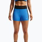 Damen Trainingsshorts Nike Pro Sculpt Dri-Fit High-Waisted Biker 5" light photo blue/black/white