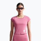 Damen-Laufshirt Nike Swoosh Run Dri-Fit peony/photon dust/white