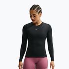 Damen-Trainingslangarmshirt Nike One Fitted black/white
