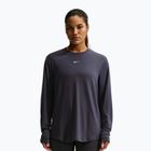Damen-Trainingslangarmshirt Nike One Relaxed Dri-Fit gridiron/white