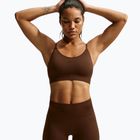 Damen-Shorts Nike Pro Seamless High-Waisted Biker 5" cacao wow